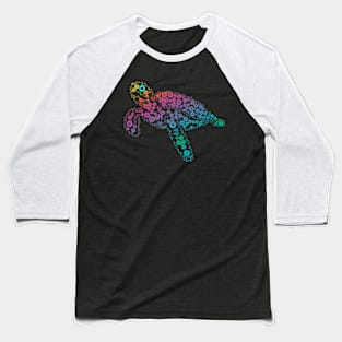 Floral Sea Turtle Gift Underwater Artistic Sea Turtle Baseball T-Shirt